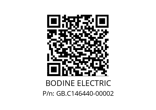   BODINE ELECTRIC GB.C146440-00002