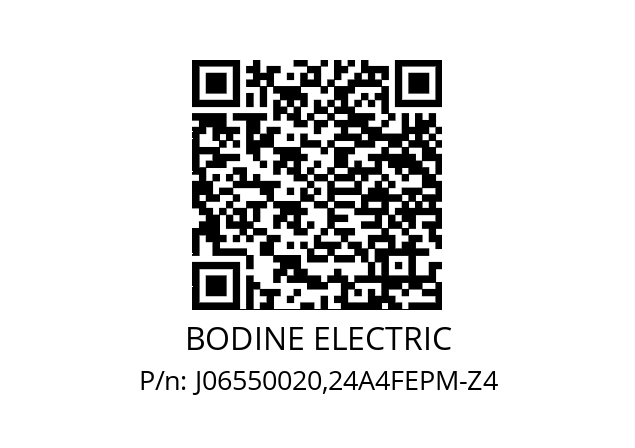   BODINE ELECTRIC J06550020,24A4FEPM-Z4