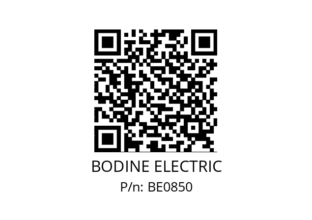   BODINE ELECTRIC BE0850