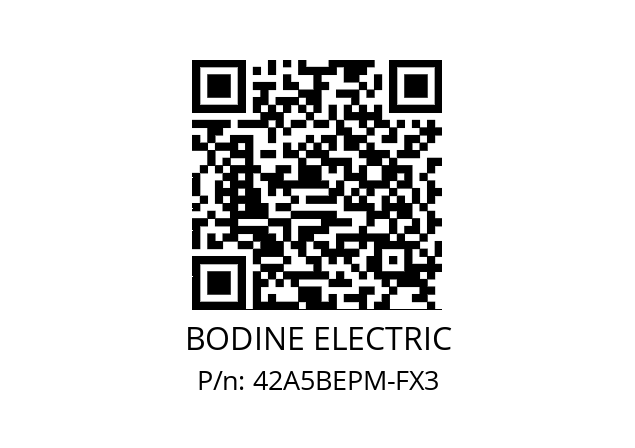   BODINE ELECTRIC 42A5BEPM-FX3