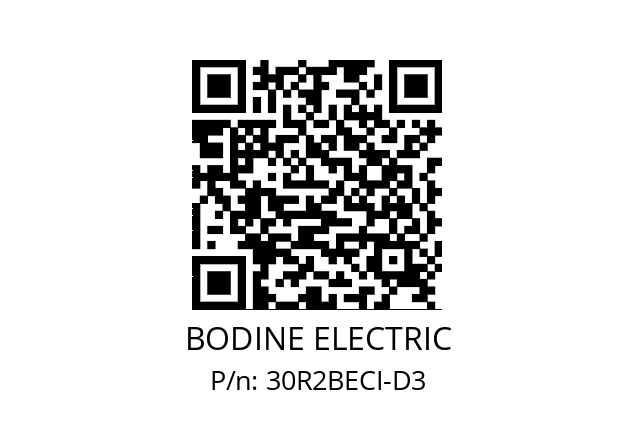   BODINE ELECTRIC 30R2BECI-D3