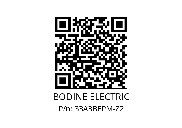   BODINE ELECTRIC 33A3BEPM-Z2