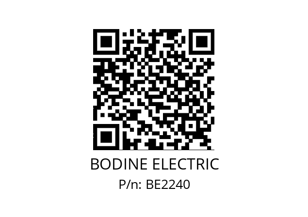   BODINE ELECTRIC BE2240