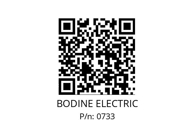   BODINE ELECTRIC 0733