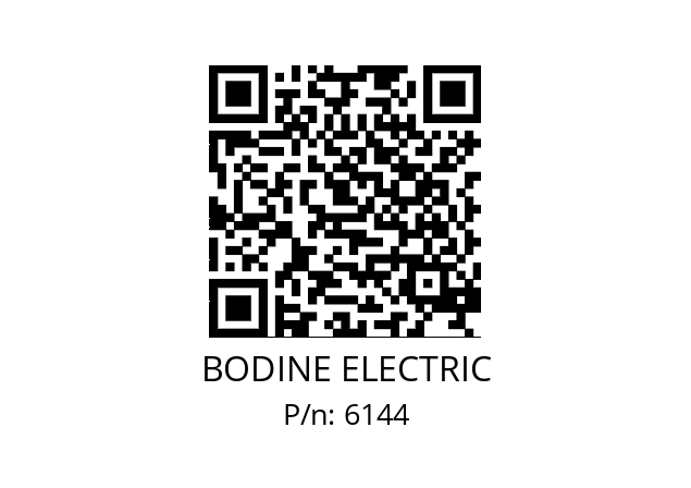   BODINE ELECTRIC 6144