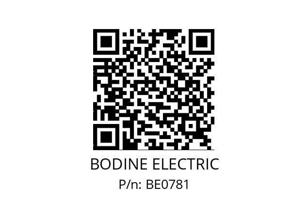   BODINE ELECTRIC BE0781