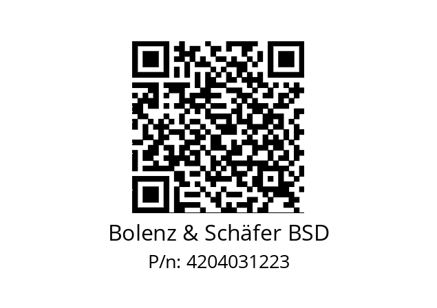   Bolenz & Schäfer BSD 4204031223