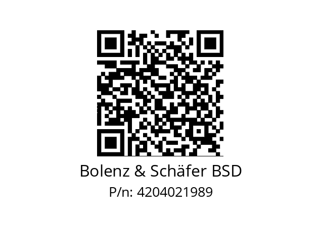   Bolenz & Schäfer BSD 4204021989