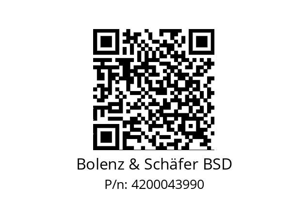   Bolenz & Schäfer BSD 4200043990