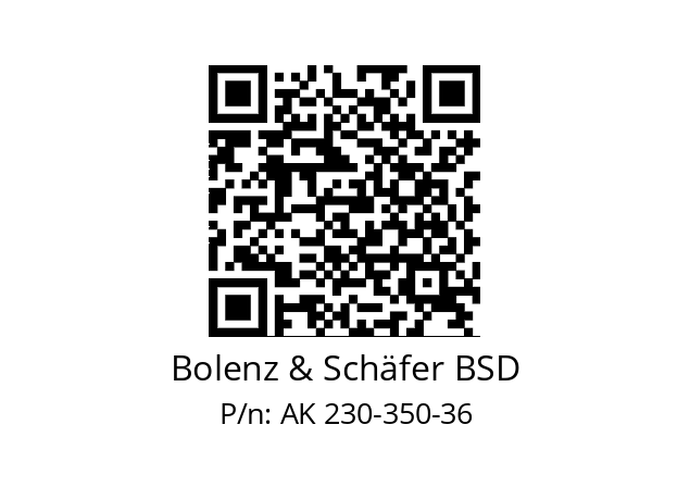   Bolenz & Schäfer BSD AK 230-350-36