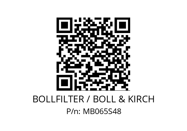   BOLLFILTER / BOLL & KIRCH MB065S48