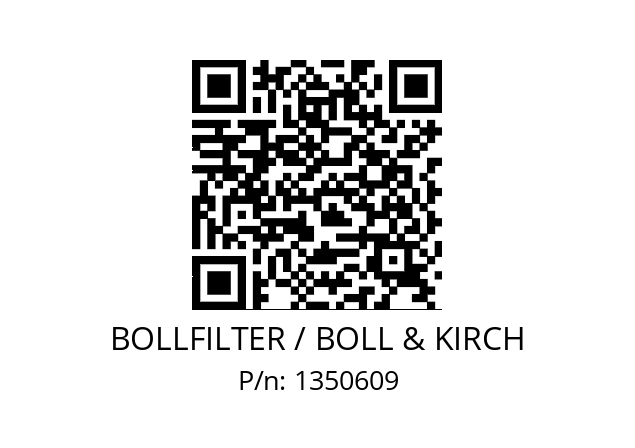   BOLLFILTER / BOLL & KIRCH 1350609