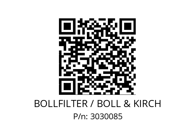   BOLLFILTER / BOLL & KIRCH 3030085