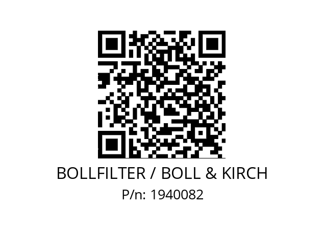   BOLLFILTER / BOLL & KIRCH 1940082