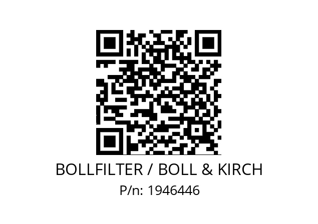   BOLLFILTER / BOLL & KIRCH 1946446