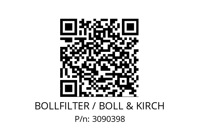   BOLLFILTER / BOLL & KIRCH 3090398