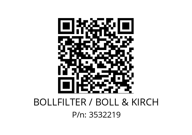   BOLLFILTER / BOLL & KIRCH 3532219