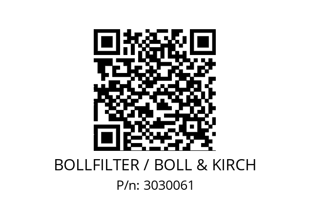   BOLLFILTER / BOLL & KIRCH 3030061