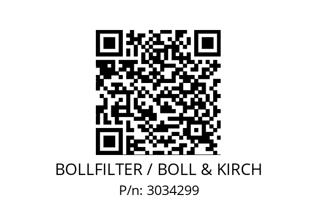   BOLLFILTER / BOLL & KIRCH 3034299