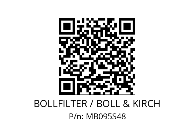   BOLLFILTER / BOLL & KIRCH MB095S48