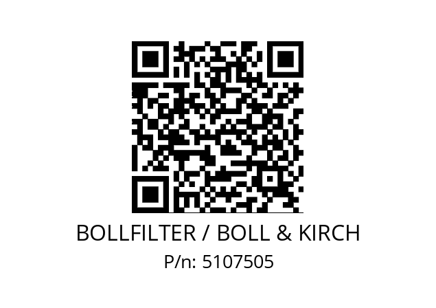   BOLLFILTER / BOLL & KIRCH 5107505