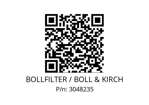   BOLLFILTER / BOLL & KIRCH 3048235