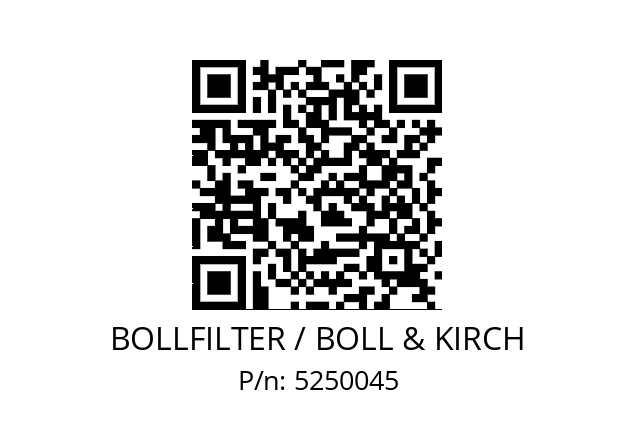   BOLLFILTER / BOLL & KIRCH 5250045