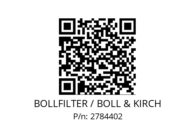   BOLLFILTER / BOLL & KIRCH 2784402