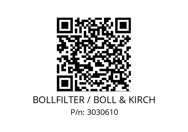   BOLLFILTER / BOLL & KIRCH 3030610