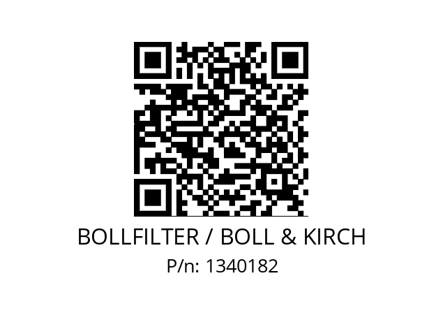   BOLLFILTER / BOLL & KIRCH 1340182