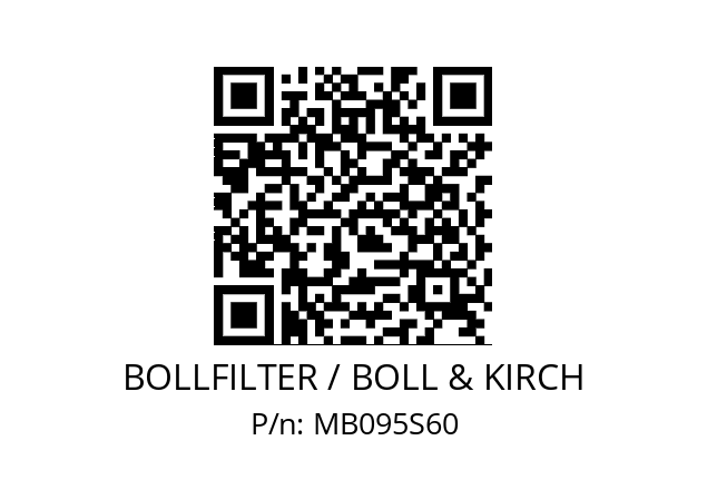   BOLLFILTER / BOLL & KIRCH MB095S60