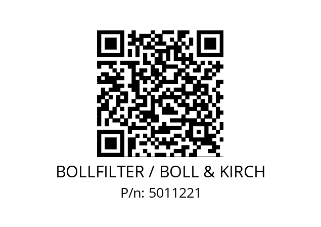   BOLLFILTER / BOLL & KIRCH 5011221