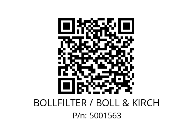   BOLLFILTER / BOLL & KIRCH 5001563