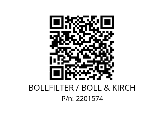   BOLLFILTER / BOLL & KIRCH 2201574