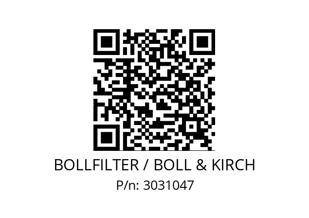   BOLLFILTER / BOLL & KIRCH 3031047