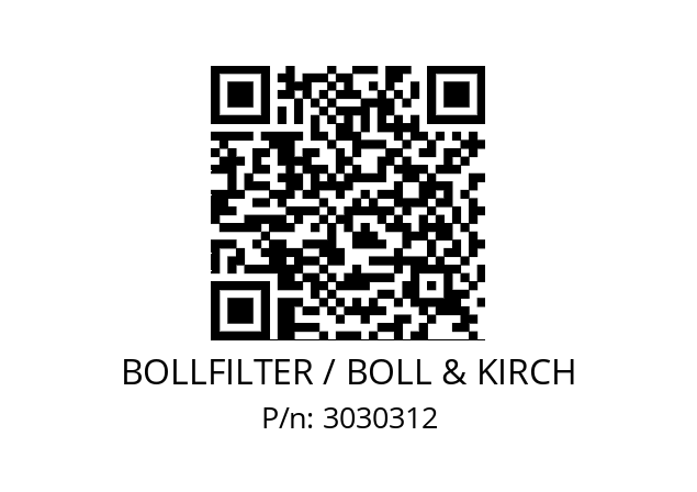   BOLLFILTER / BOLL & KIRCH 3030312