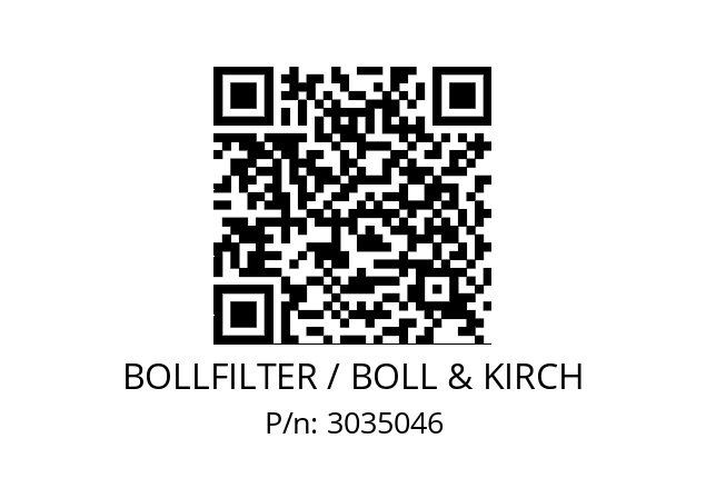   BOLLFILTER / BOLL & KIRCH 3035046