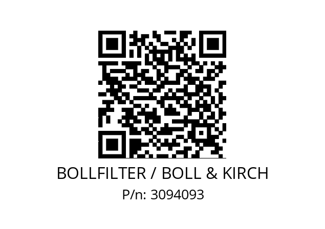   BOLLFILTER / BOLL & KIRCH 3094093