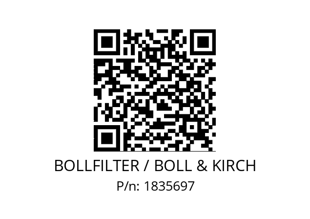   BOLLFILTER / BOLL & KIRCH 1835697