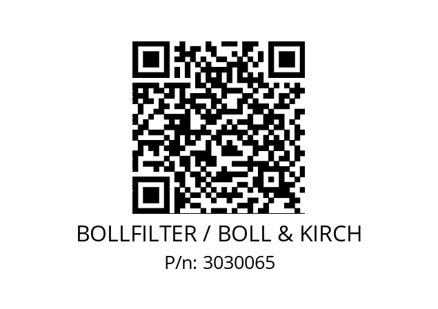   BOLLFILTER / BOLL & KIRCH 3030065