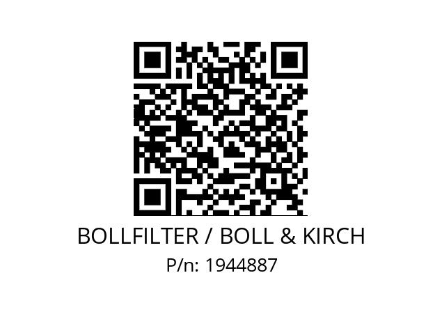   BOLLFILTER / BOLL & KIRCH 1944887