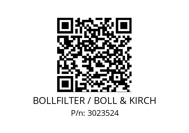   BOLLFILTER / BOLL & KIRCH 3023524