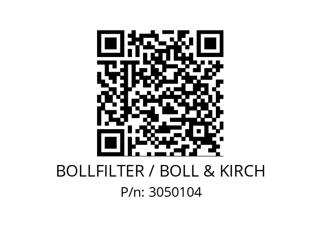   BOLLFILTER / BOLL & KIRCH 3050104