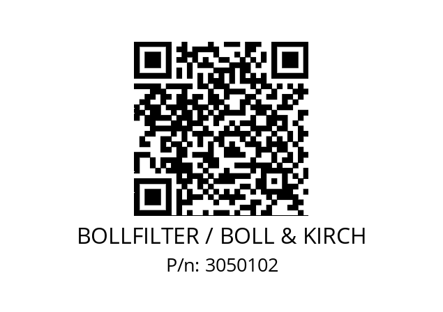   BOLLFILTER / BOLL & KIRCH 3050102