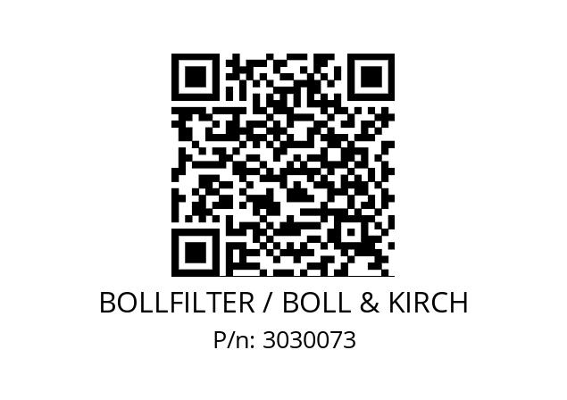   BOLLFILTER / BOLL & KIRCH 3030073