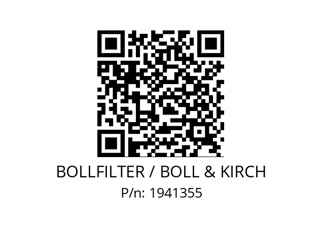   BOLLFILTER / BOLL & KIRCH 1941355