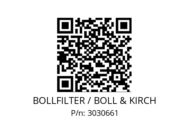   BOLLFILTER / BOLL & KIRCH 3030661