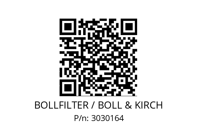   BOLLFILTER / BOLL & KIRCH 3030164