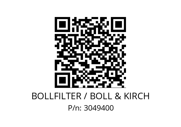   BOLLFILTER / BOLL & KIRCH 3049400