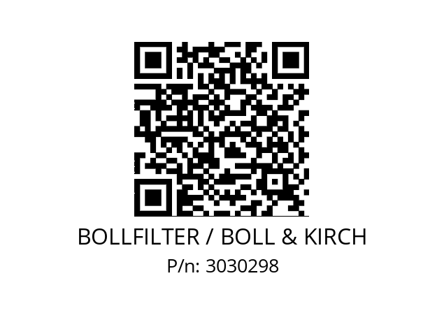   BOLLFILTER / BOLL & KIRCH 3030298